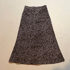 Leopard Print Midi Skirt